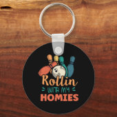 Porte-clés Rollin Avec Mes Hommes Retro Bowling 2 (Recto)