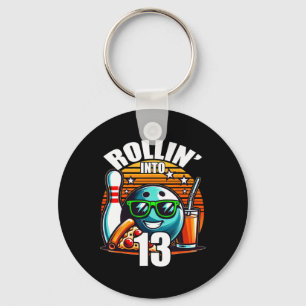 Porte-clés Rollin Into 13 Bowling Anniversaire fête 13e anniv