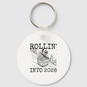 Porte-clés Rollin’ Into 2026 Raccoon Funny New Year Raccoon T (Recto)
