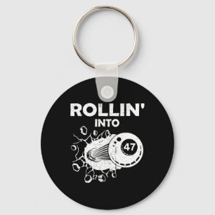 Porte-clés Rollin Into 47 Billiards 47th Birthday Flaming Bil