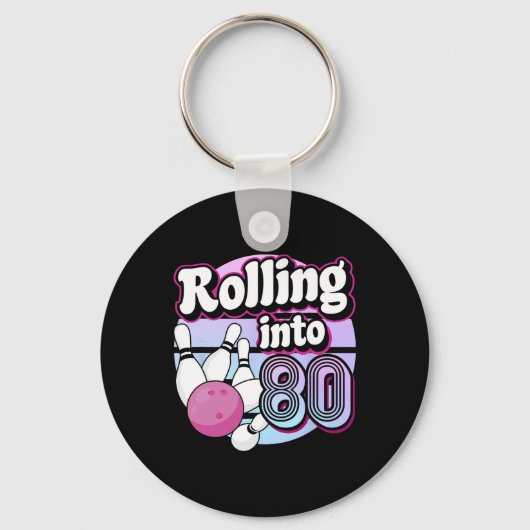 Porte-clés Rolling In 80 Bowling 80e anniversaire (Recto)