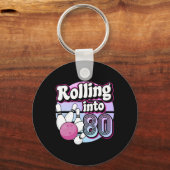 Porte-clés Rolling In 80 Bowling 80e anniversaire (Recto)