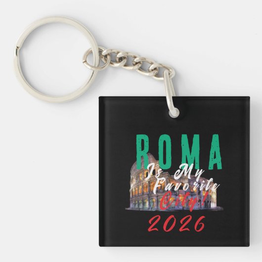 Porte-clés Roma est ma ville préférée (Devant)