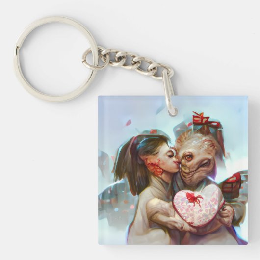 Porte-clés Romance Alien lunatique (Devant)