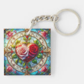 Porte-clés Romance en verre tendu (Dos)