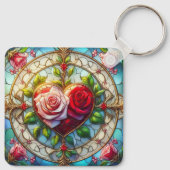 Porte-clés Romance en verre tendu (Dos)
