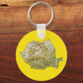 Porte-clés Romania Map Keychain (Recto)