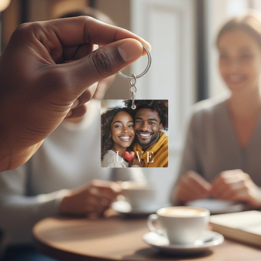Porte-clés Romantic Photo LOVE Heart White Accessory