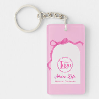 Porte-clés Romantic Pink Wedding Organizer Business Promotion