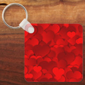 Porte-clés Romantic Red Love Hearts Texture Pattern-19909 (Recto)