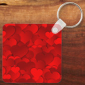Porte-clés Romantic Red Love Hearts Texture Pattern-19909 (Verso)