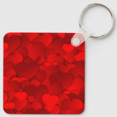 Porte-clés Romantic Red Love Hearts Texture Pattern-19909 (Dos)