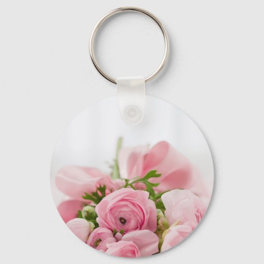 Porte-clés Romantique Mariage Love Soft Rose Flower Bouquet (Recto)