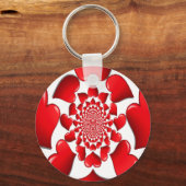 Porte-clés Romantique Red Hearts Art Motif Imprimer (Recto)