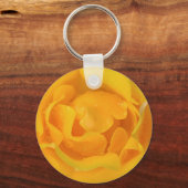 Porte-clés Romantique Rose Jaune gouttes d'eau (Recto)