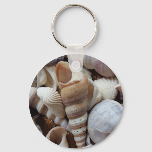 Porte-clés Romantique Tropical Exotic Sea Shells Plage Amour (Recto)