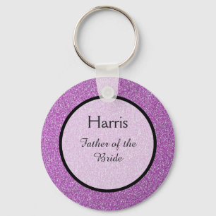 Porte-clés Romantique Violet Étincelle Mariage Faveur