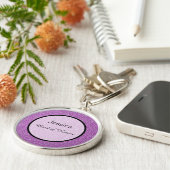 Porte-clés Romantique Violet Étincelle Mariage Faveur (Côté)