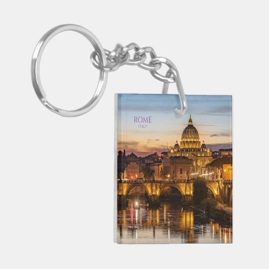 Porte-clés Rome Italie Pittoresque KeychainVoyage Souvenir Ca (Devant gauche)