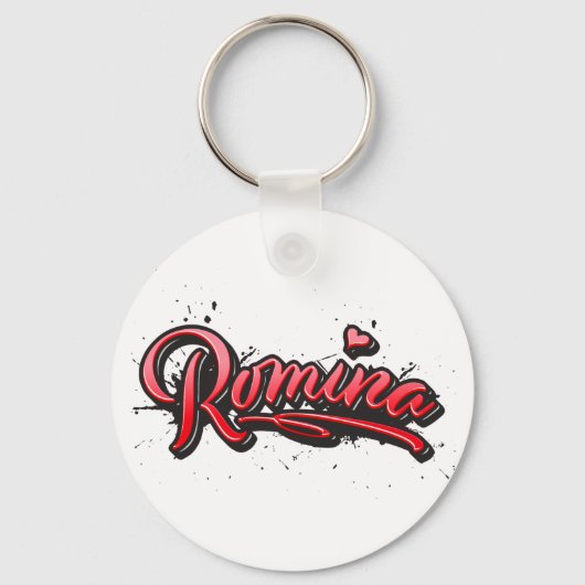 Porte-clés Romina red Heart (Recto)