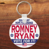 Porte-clés Romney Ryan Hope Change (Recto)