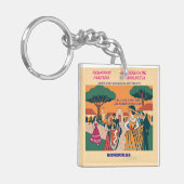 Porte-clés Rompecabezas  Honduras CHOLUTECA Retro poster (Devant gauche)