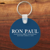 Porte-clés Ron Paul 2012 - Restaurer l'Amérique maintenant le (Recto)