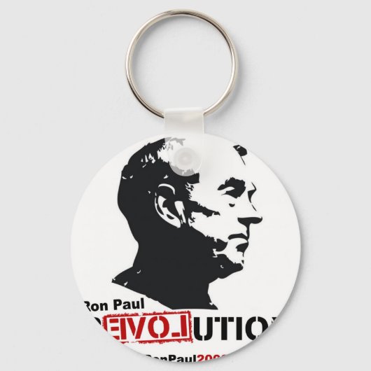 Porte-clés Ron Paul face Stencil - Révolution (Recto)