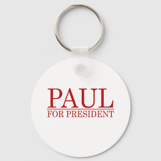 Porte-clés RON PAUL POUR LE PRÉSIDENT (Rouge) (Recto)