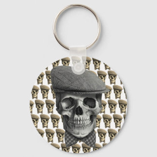 Porte-clés rond « Crâne de chapeau "