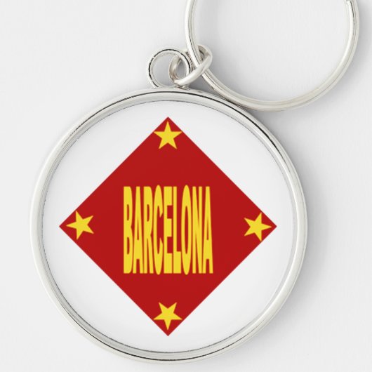 Porte-clés rond Premium Design BARCELONA (Devant)
