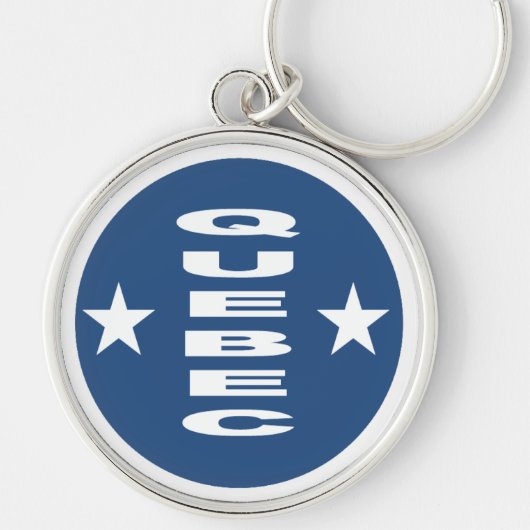 Porte-clés rond Premium QUÉBEC (Devant)