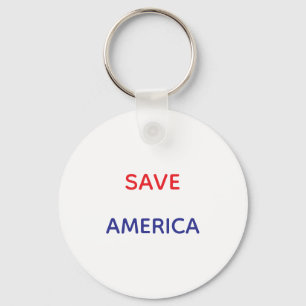 Porte-clés rond SAVE AMERICA
