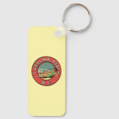 Porte-clés Rondelle Rétro de Carolina Beach (Verso)