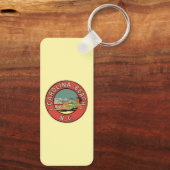 Porte-clés Rondelle Rétro de Carolina Beach (Verso)