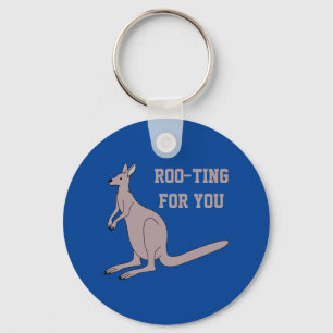 Porte-clés Roo-ting pour vous mignon Aussie Funny Kangaroo Pu