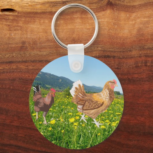 Porte-clés Rooster and Chicken 2  (Verso)