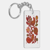 PORTE-CLÉS ROOSTER ET FLEURS (Devant gauche)