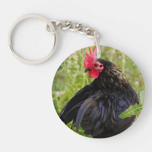 Porte-clés Rooster noir (Devant)