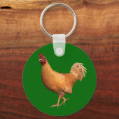 Porte-clés Rooster orange coloré (Recto)