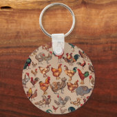 Porte-clés Rooster Poulet de la ferme Pays Animal (Recto)