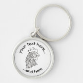 Porte-clés Rooster's Head Line Art (Devant)