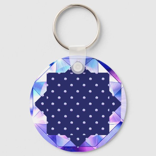 Porte-clés rosace bleue (Verso)