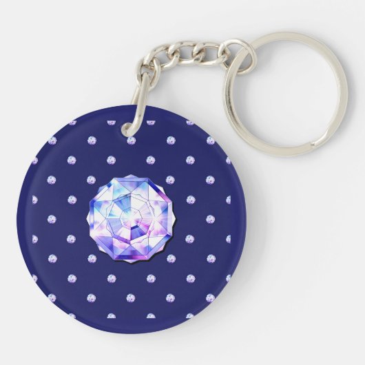 Porte-clés rosace bleue (Dos)