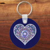 Porte-clés Rosace bleue (Recto)