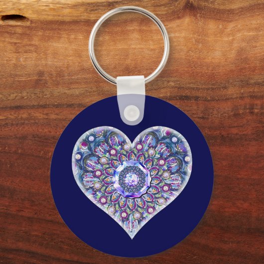 Porte-clés Rosace bleue (Recto)