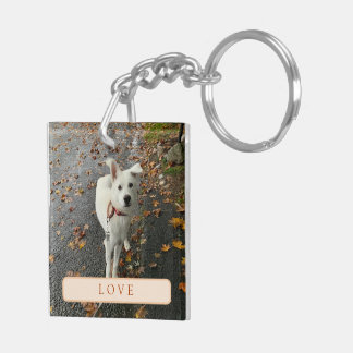 Porte-clés Rose Abstrait (orange) Porte - clé acrylique