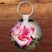 Porte-clés Rose avec Porte - clé de nom (Recto)