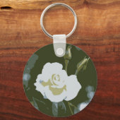 Porte-clés Rose Blanche (Recto)
