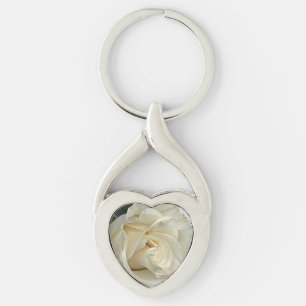 Porte-clés Rose blanche